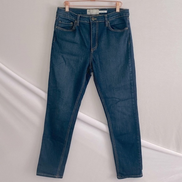 Free People Denim - FREE people high rise dark wash skinny jeans